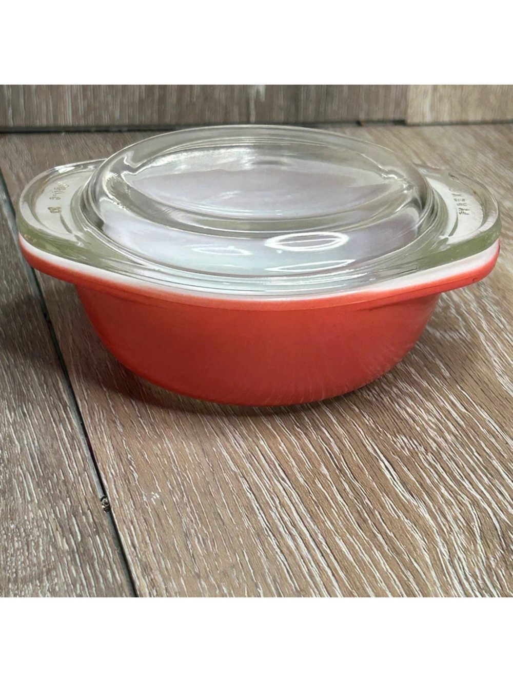 Vintage Pyrex 080 Casserole Dish with Clear Lid C-086 8 oz USA Milk Glass